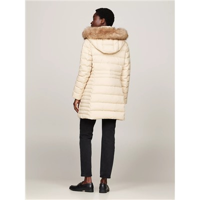 Hooded Water-Repellent Down Coat