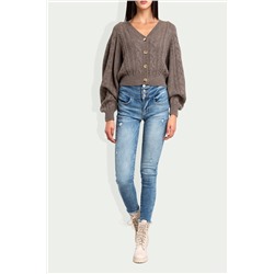 Vaquero skinny de tiro alto Azul