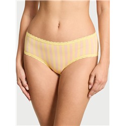 Lace-Waist Cotton Cheeky Panty