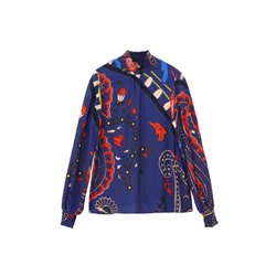 Blusa loose cuello alto