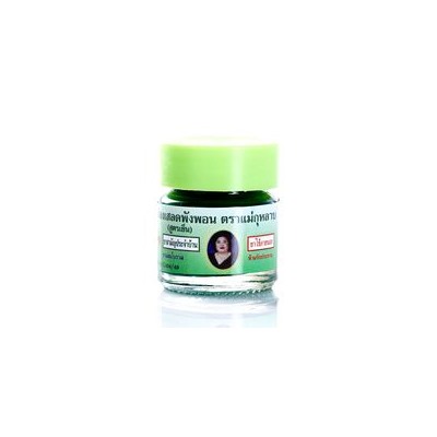 Мини Тайский традиционный зеленый бальзам Kulab / Mini Kulab traditional green balm (plastic cap)