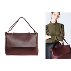 Bolso de piel Bage Burdeos