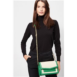 Bandolera de piel Kaia Verde