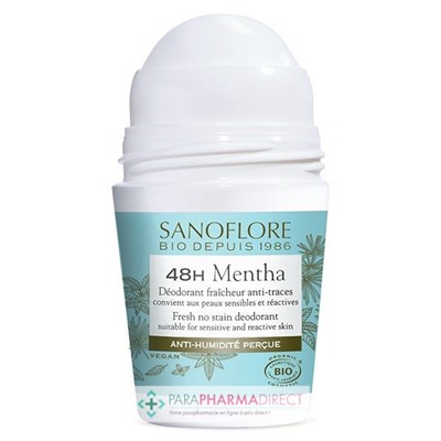 Sanoflore Déodorant Bille 48h Mentha 2x50mlLot  × 2