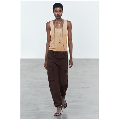 SLEEVELESS RIBBED TOP