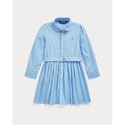 GIRLS 2-6X Striped Cotton Shirtdress