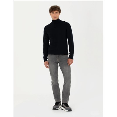 Lacivert Slim Fit Kazak