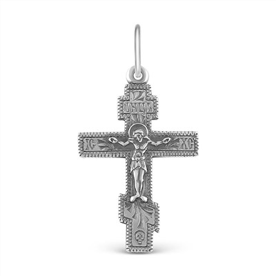 Крест из чернёного серебра 925 пробы Шт-172 ч