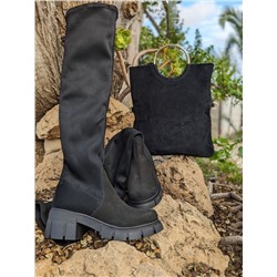 Ab.Zapatos Botas-medias 22 Negro+PELLE- SHOPPER ASA (440) negro АКЦИЯ