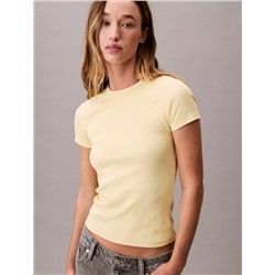 New Arrival Cotton Contour Rib T-Shirt