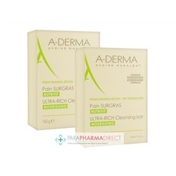 A-Derma Pain Surgras Nutritif Peaux Fragiles Sèches 2x100gLot  × 2