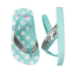 Glitter Dot Flip Flops