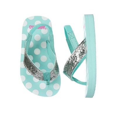 Glitter Dot Flip Flops