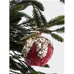 Игрушка елочная, 11 см, пенопласт/пластик, красная, Яблоко, New year