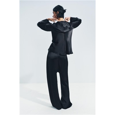 ZW COLLECTION ASYMMETRIC SATIN TROUSERS
