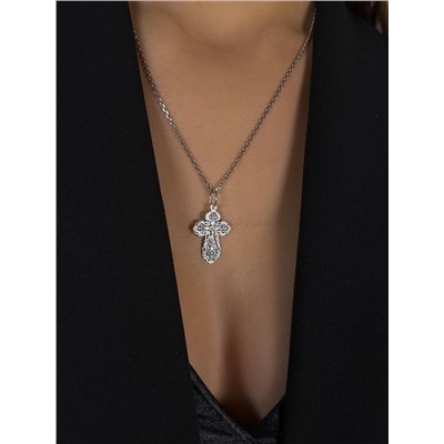 Крест из чернёного серебра - 3,4 см 925 пробы Г-10чч