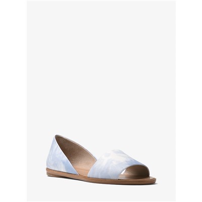 Mallory Tie-Dye Leather D’Orsay Flat