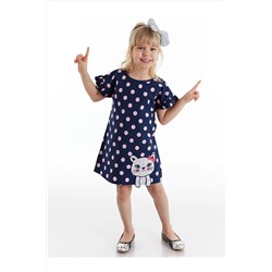 Denokids Simli Kedi Kız Elbise CFF-21Y1-013
