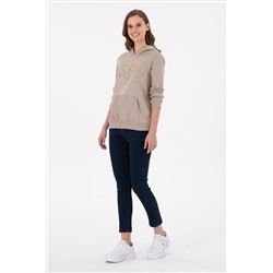 Kadın Taş Kapüşonlu Sweatshirt