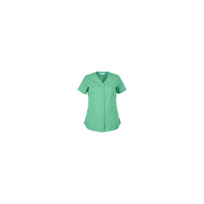 Butter-Soft Scrubs by UA™ Rhinestone Button Front Y-Neck Top