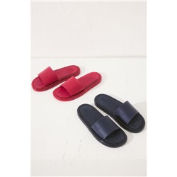 Sandalias tipo pala rojo