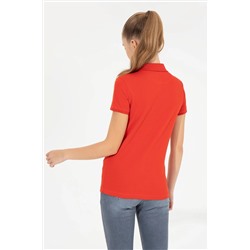 Kadın Kırmızı Basic Polo Yaka Tişört