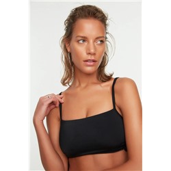 Trendyolmilla Siyah Straplez Büzgülü Core Bikini Üstü TBESS22BU0046