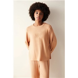 Penti Taba Uzun Kollu Kahverengi Pantolon Pijama Takımı PN2AJ0E223SK-BN76