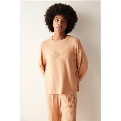Penti Taba Uzun Kollu Kahverengi Pantolon Pijama Takımı PN2AJ0E223SK-BN76