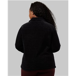 Clearance 80 WOMEN'S VELVET SHERPA-LINED SHIRT JACKET
