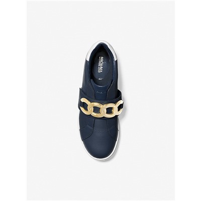 MICHAEL MICHAEL KORS Kenna Chain Link Two-Tone Leather Sneaker