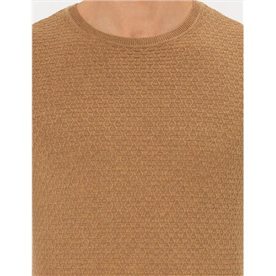 Camel Melanj Slim Fit Bisiklet Yaka Triko Kazak