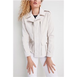 Chaqueta recta bolsillos