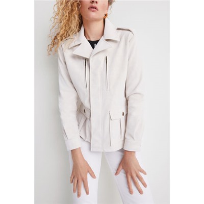 Chaqueta recta bolsillos