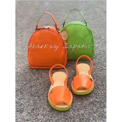 AB.ZAPATOS · 3201 naranja+AB.Z · Pelle · mochila NAPA (630) Naranja-PISTACHO