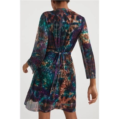 Vestido corto plisado arty