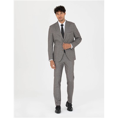 Kahverengi Ex. Slim Fit Takım Elbise