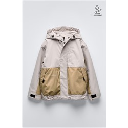 COLOUR BLOCK WATER-REPELLENT RAINCOAT