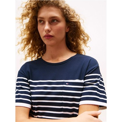 Stripe Pocket T-Shirt Dress
