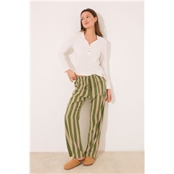 Pantalón largo viscosa rayas