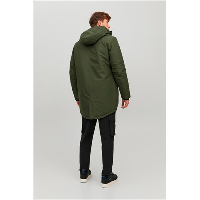 Parka con capucha Verde oscuro