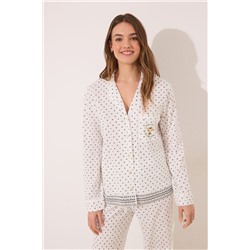 Pijama camisero 100% algodón topos Snoopy