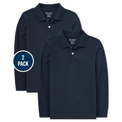The Children’s Place  Boys Uniform Soft Jersey Polo 2-Pack - Multi Clr