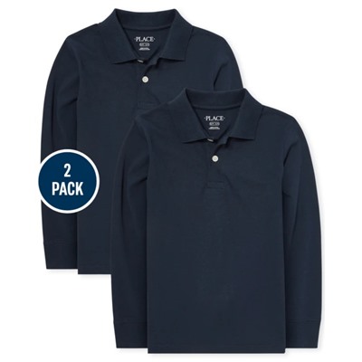 The Children’s Place  Boys Uniform Soft Jersey Polo 2-Pack - Multi Clr