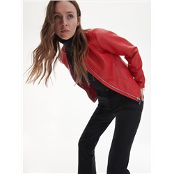 Bikerjacke in Lederoptik