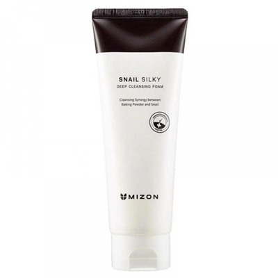 MIZON SNAIL SILKY DEEP CLEANSING FOAM Глубокоочищающая пенка для умывания с муцином улитки 150мл