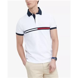 TOMMY HILFIGER Men's Custom-Fit Tanner Logo Polo