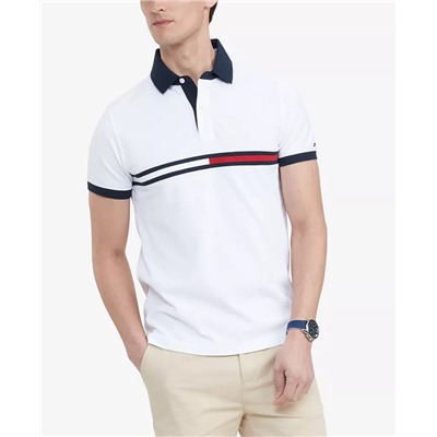 TOMMY HILFIGER Men's Custom-Fit Tanner Logo Polo