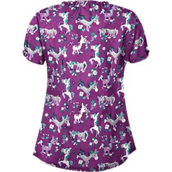 UA Frolic In The Flowers Berry Burst Print Scrub Top