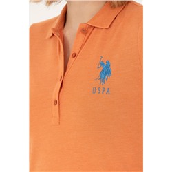 Kadın Kiremit Basic Polo Yaka Tişört